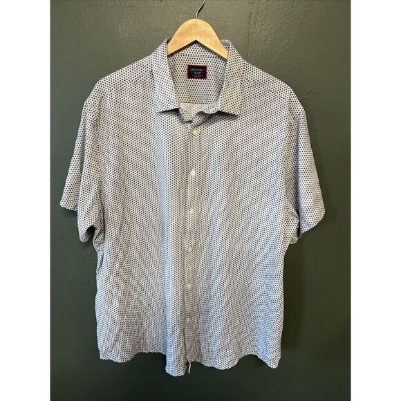 UNTUCKit Shirt Mens XXL 2XL Relaxed Fit Short Sleeve Button Up - Picture 1 of 4